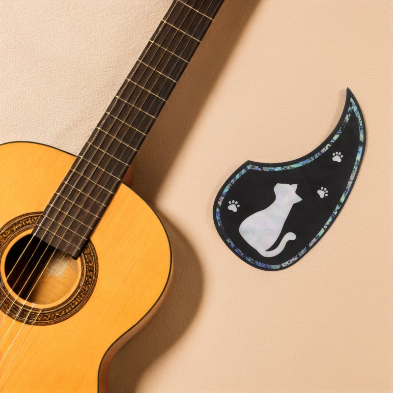 Acoustic Guitar Pickguard: Acoustic Guitar Pickguard Decorative - Cat Paw Design Scratch Plate Protector For Folk & Electric Instruments - Image 3