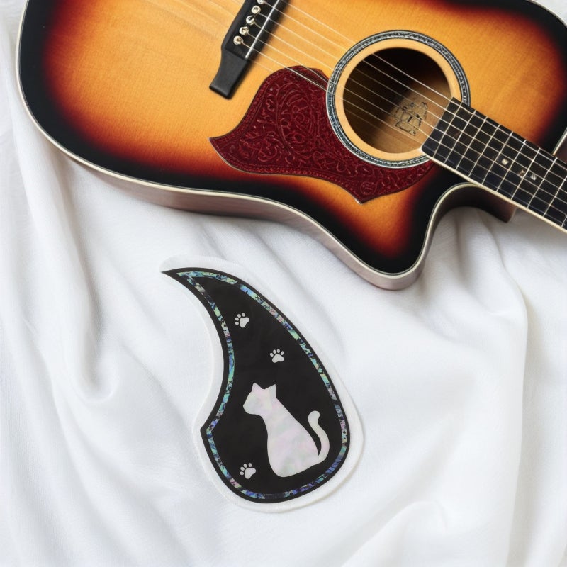 Acoustic Guitar Pickguard: Acoustic Guitar Pickguard Decorative - Cat Paw Design Scratch Plate Protector For Folk & Electric Instruments - Image 5