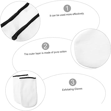 Healeved 2 Pairs Paraffin Wax Mitt Paraffin Bath Bags for Hand Moisturizing Gloves and Socks Hand and Foot Mask Parrafin Wax for Hands Hand Spa Gloves Thermal Mitten Knitted Fabric White - Image 3