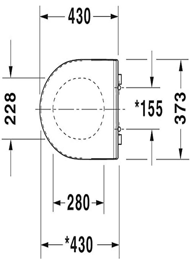 Duravit DuraStyle 0020710000 Toilet Seat without Soft-Close Mechanism Stainless Steel Hinges White - Image 3