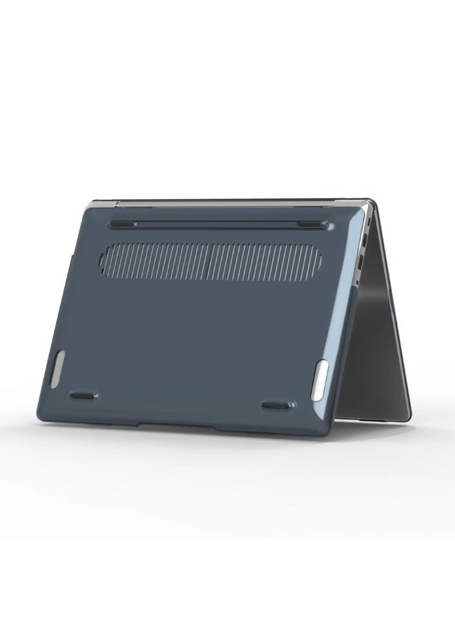 قشرة صلبة حالة واقية على غطاء هواوي MateBook 14 2024 2025 FLMH-X FLMH-16 FLMH-32 14.2 "2.8K OLED الكمبيوتر المحمول w / Touch Control Ultra 5 7 معالجات غطاء حالة الكمبيوتر المحمول (كريستال أسود) - Image 4