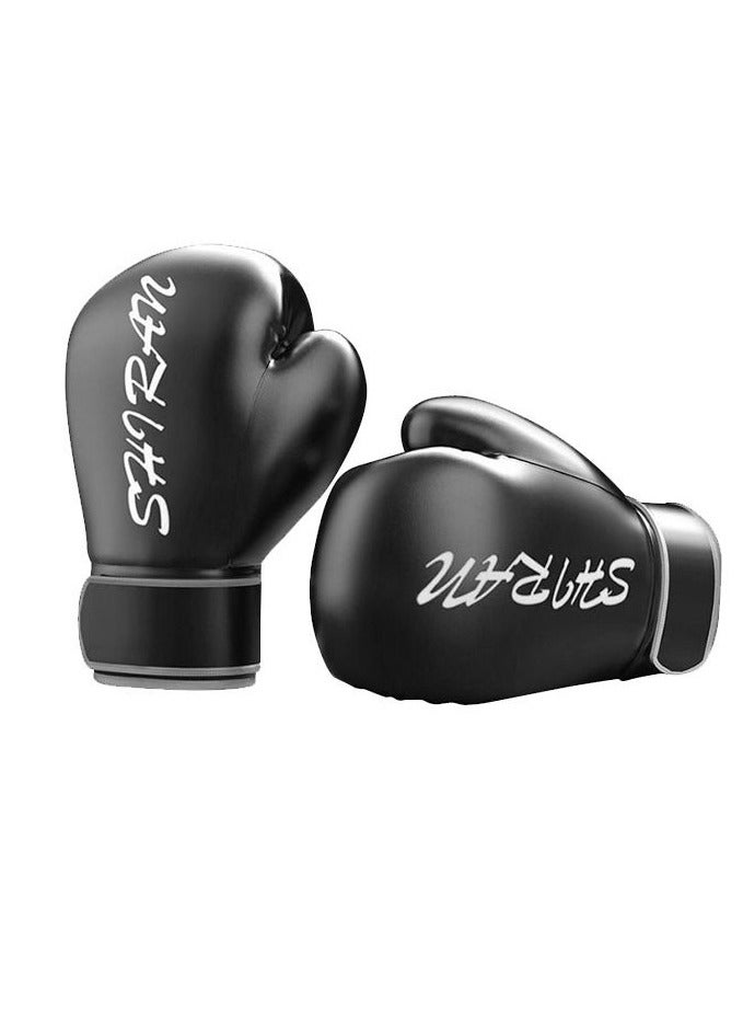 Durable and Comfortable Boxing Gloves for Men Women Gym Boxing Training Mitts Kickboxing Gloves Sparring Punching Gloves , Heavy Bag Workout Gloves for Boxing, Kickboxing, Muay Thai, MMA (Black)
