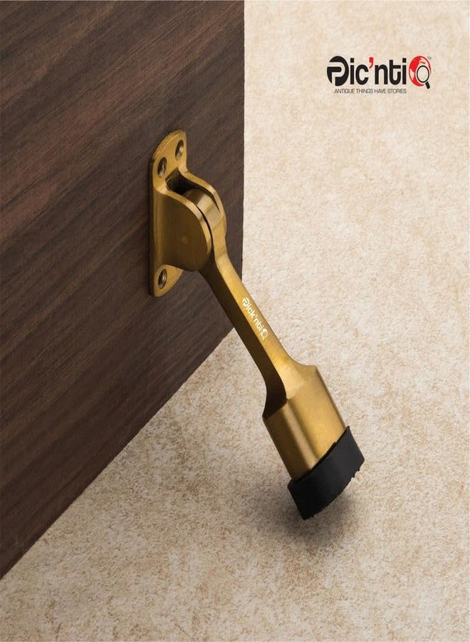 PIC’NTIQ PIC'NTIQ™ Aluminum Heavy Single Door Fitting Accessories Full Set/Kit |1 Aldrop|1 Latch 10" | 2-6" Cabinet Handles |1 Tower Bolt |1 Door Stopper | 10" | Sunflower | Antique Finish - Image 3