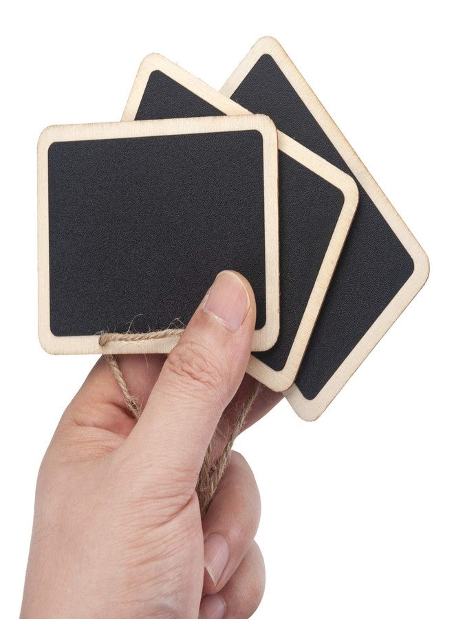 ONUPGO Mini Erasable Chalkboards, 20 Pack Wooden Hanging Labels, Price & Message Tags, Party Event Decorations - Image 3