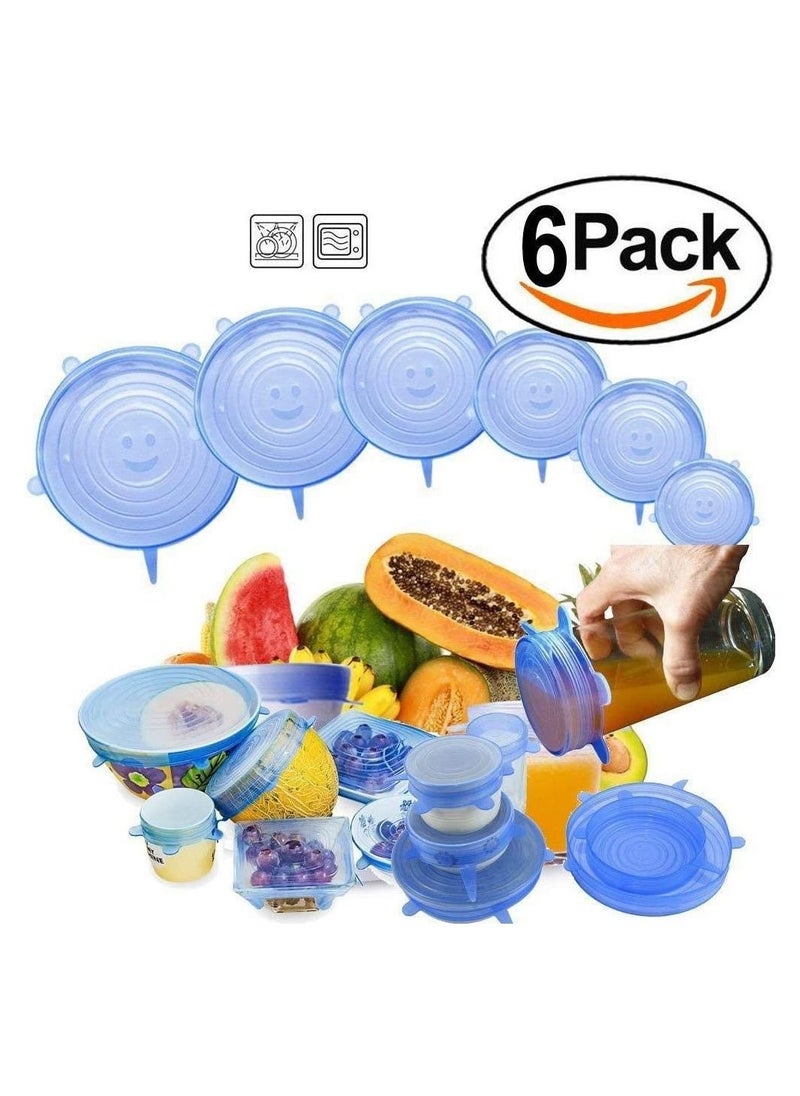 Cool Baby - Silicone Stretch Lids 6-Pack of Various Sizes Durable and Expandable to Fit Various Size and Shape of Containers Keeping Food Fresh - Image 1