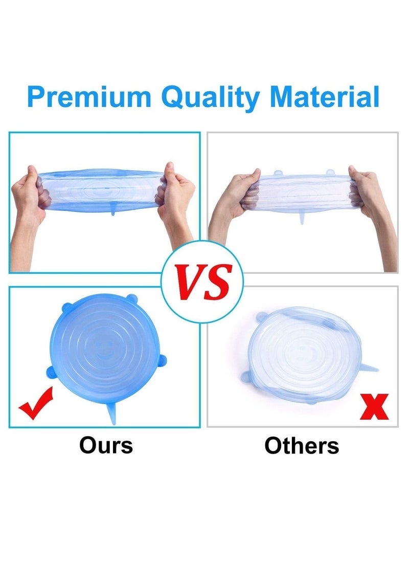 Cool Baby - Silicone Stretch Lids 6-Pack of Various Sizes Durable and Expandable to Fit Various Size and Shape of Containers Keeping Food Fresh - Image 1