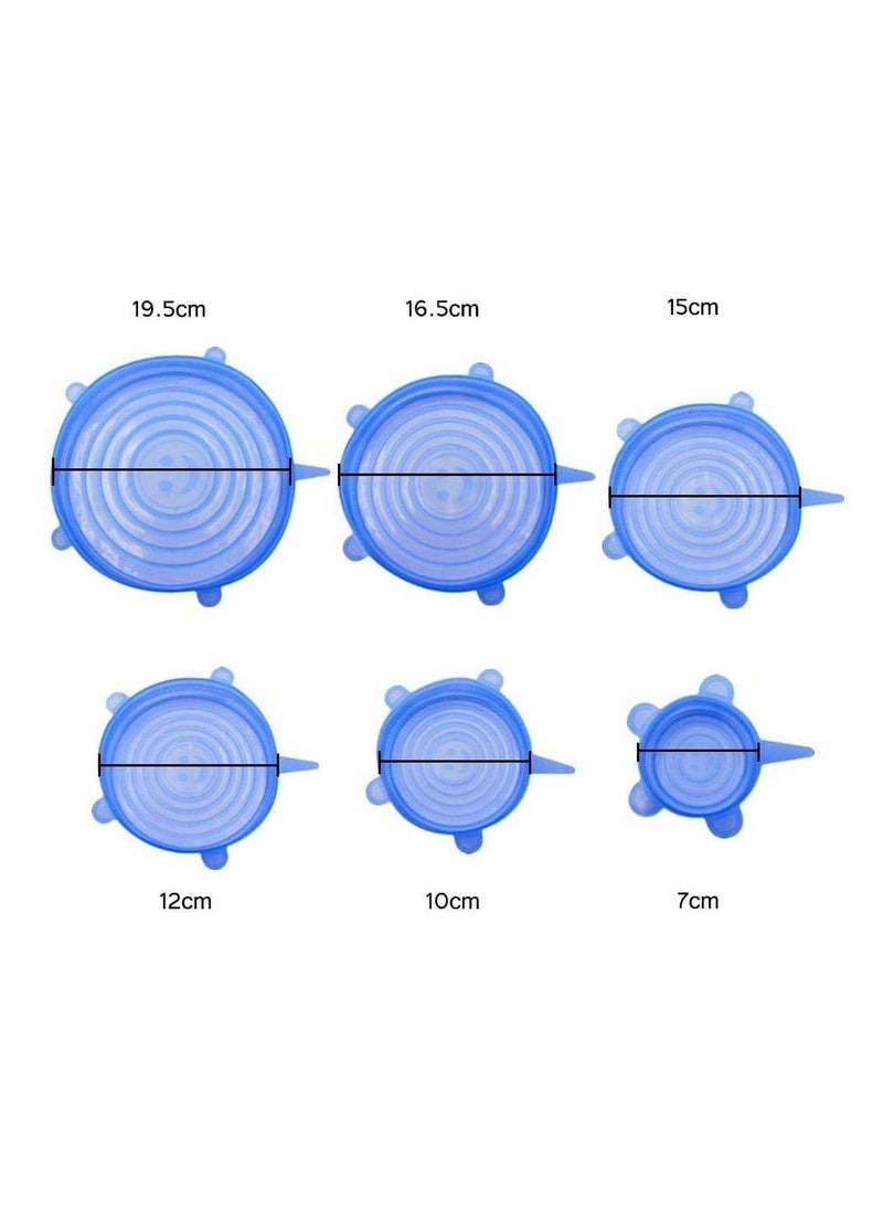 Cool Baby - Silicone Stretch Lids 6-Pack of Various Sizes Durable and Expandable to Fit Various Size and Shape of Containers Keeping Food Fresh - Image 1