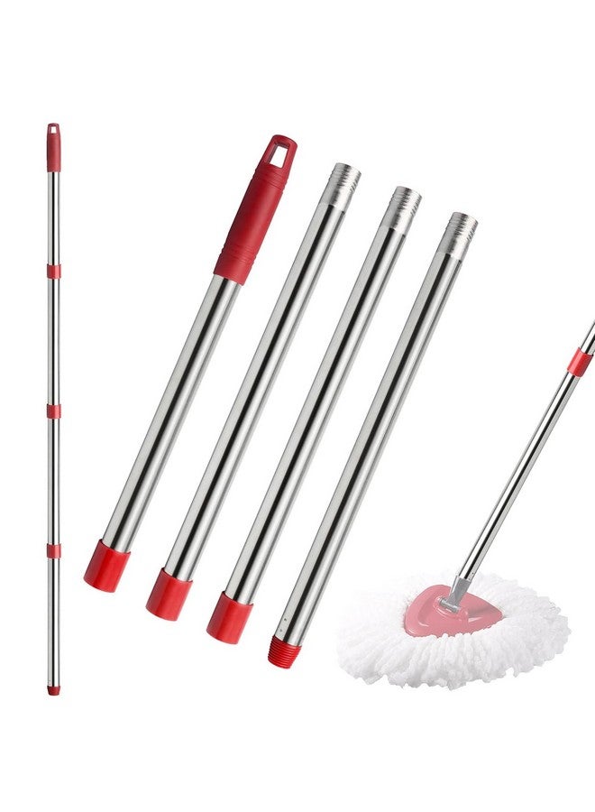 Hibaby 4-Section Spin Mop Replacement Handle- 2.5-5 Foot Mop Handle Replacement Stick Only Compatible with O Cedar EasyWring Spin Mop Base (Mop Head Not Included) - Image 1