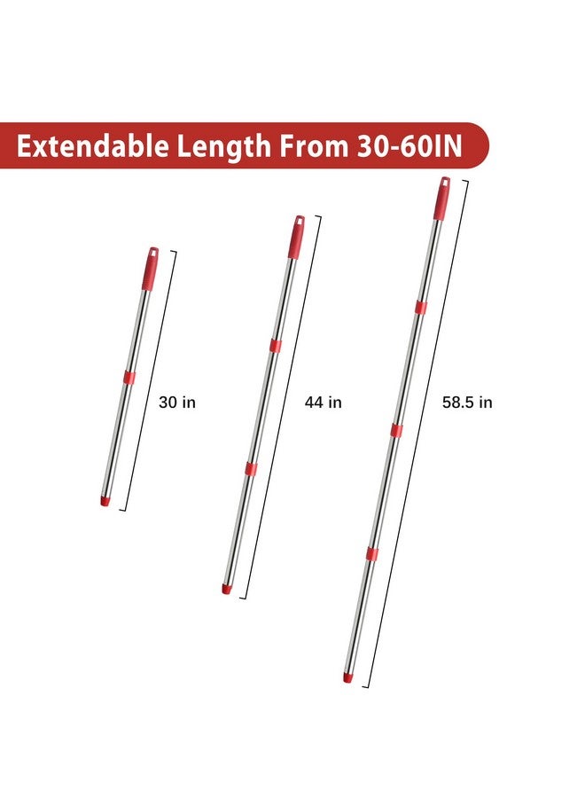 Hibaby 4-Section Spin Mop Replacement Handle- 2.5-5 Foot Mop Handle Replacement Stick Only Compatible with O Cedar EasyWring Spin Mop Base (Mop Head Not Included) - Image 2