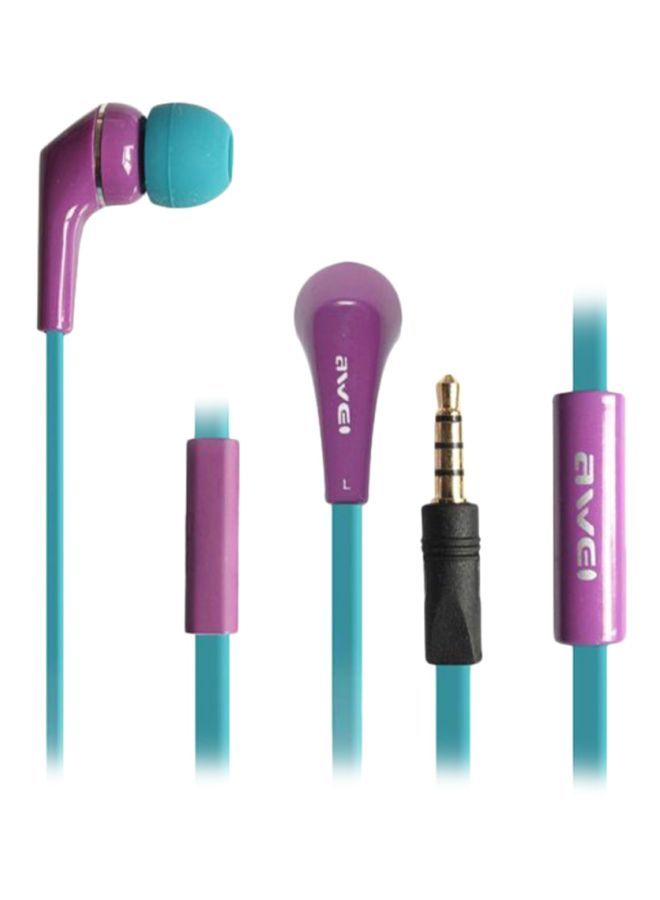 NIBEMINENT In-Ear Earphones Purple/Green