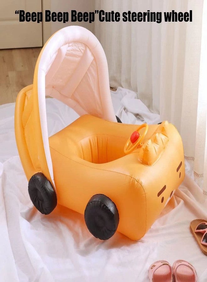 qiaoniuniu Baby Pool Float, Infant Toddler Swim Floaties with Canopy for 1-5 Years Boys Color Yellow - Image 5