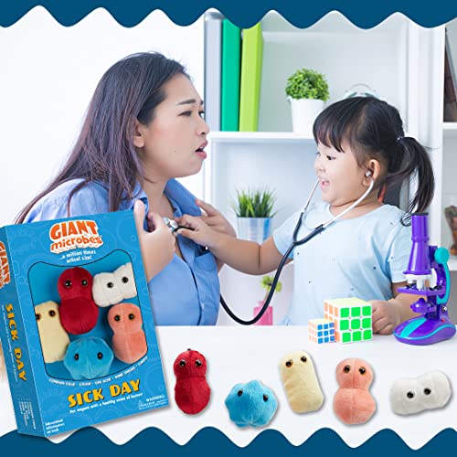 Giant Microbes GIANTmicrobes Sick Day Themed Gift Box, Pediatrician Gifts, School Nurse Gifts, Gifts for Sick People, Funny Get Well Gifts, Get Well Soon Gifts - Image 4