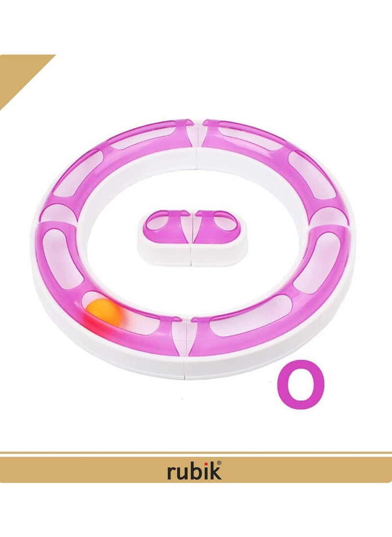 Rubik Cat Pet Track and Ball Interactive Amusement Plate Training Toys Ball Play Disk Play Game (Track Ball, Pink)  - Image 5