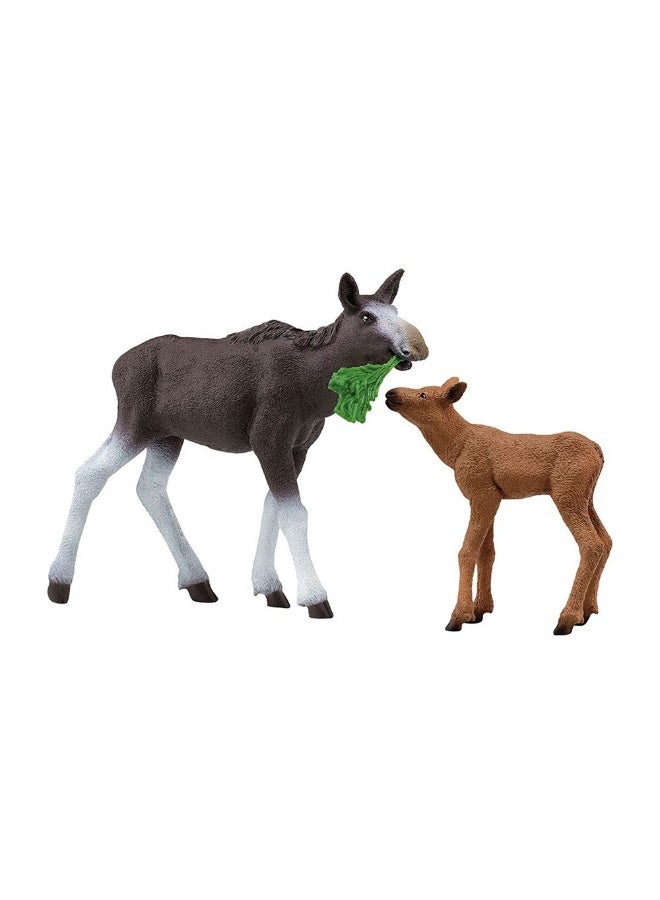 Schleich Wildlife Moose Family Figures - Image 1