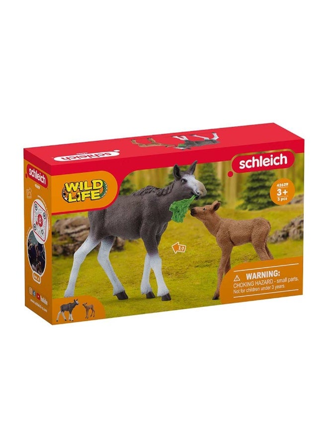 Schleich Wildlife Moose Family Figures - Image 3