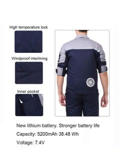 Generic Air-conditioned four-speed fan jacket, suitable for summer mountaineering clothing for travel, adventure, construction sites, and express deliveryAir-conditioned four-speed fan jacket, suitable for summer mountaineering clothing for travel, adventure, construction sites, and express delivery  - Image 4