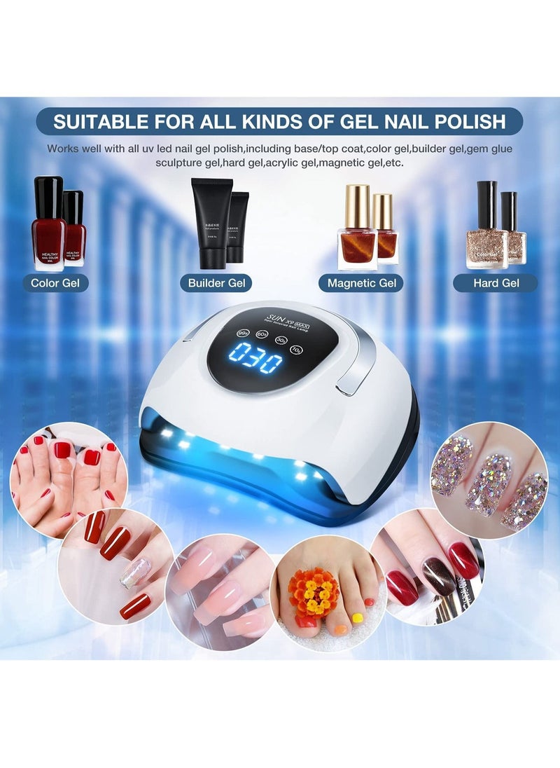 Generic - 220W UV LED Nail Lamp UV Light Nail Dryer for Nails Gel Polish with 57 Lamp Beads 4 Timer Setting LCD Touch Display Screen Auto Sensor Professional Nail Light UV Nail Lamp for Gel Nails - Image 1