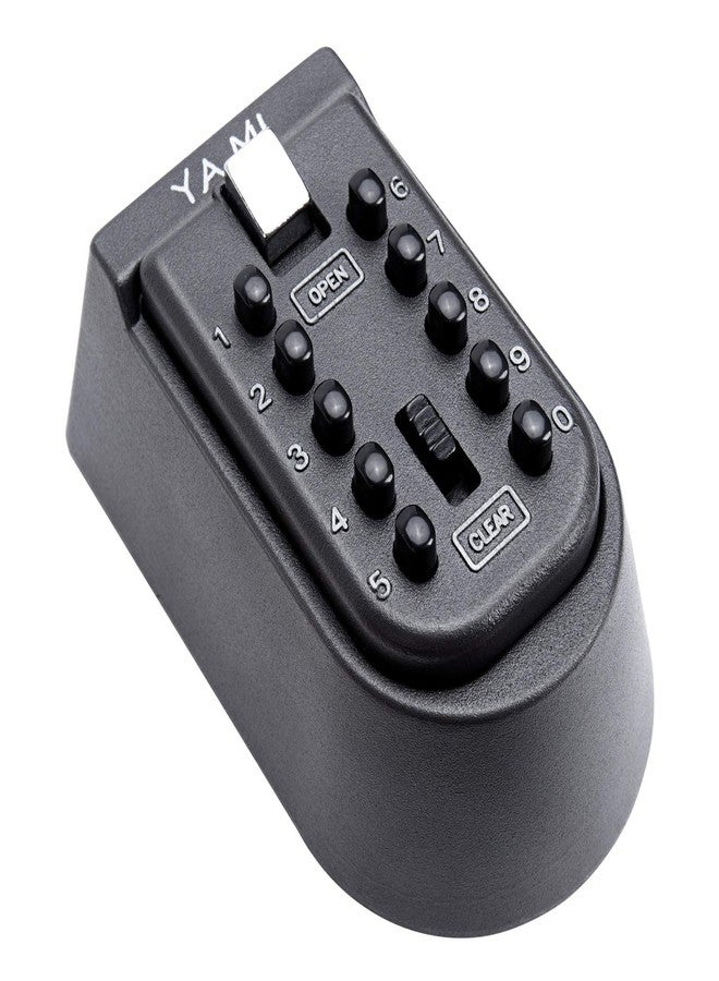YA MI Exterior Outdoor Waterproof Hide Wall Mounted Key Safe Box - House use Key Storage Lock Box,Key Lock Box(Black) - Image 1