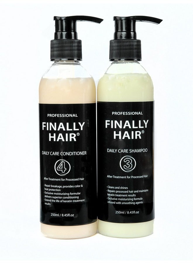 Finally Hair Brazilian Sulfate Free Shampoo & Conditioner For Use On Treated Hair (Perfect After Keratin Straightenting Smoothing Treatments And Perms)  - Image 2