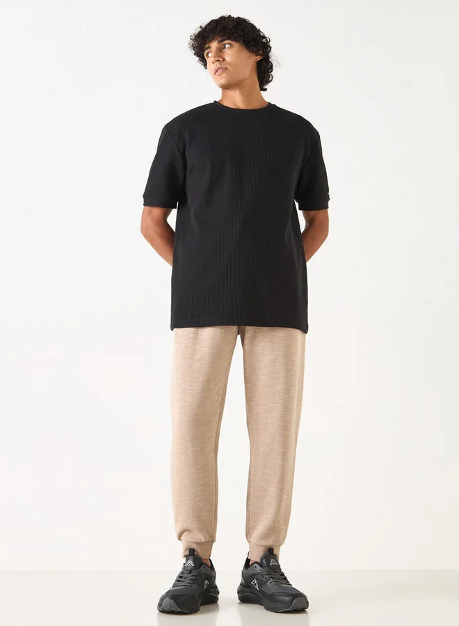 Kappa Kappa Logo Embroidered Joggers with Drawstring Closure and Pockets