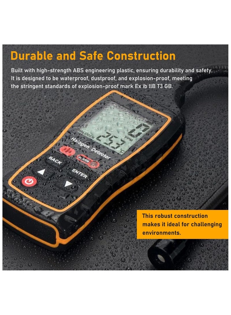 Refrigerant Leak Detector – Advanced HVAC/Auto  Halogen Sniffer with LCD Display, High Accurately Detects R22, R32, R134A, Ideal for Professional  Home Use, Fast Response with Audio Alarm - Black - Image 5