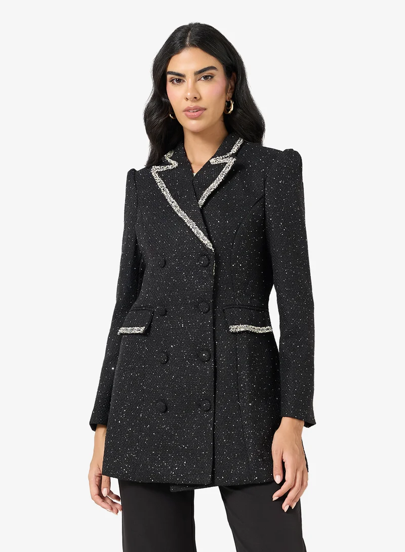 Ella Longline Tweed Blazer