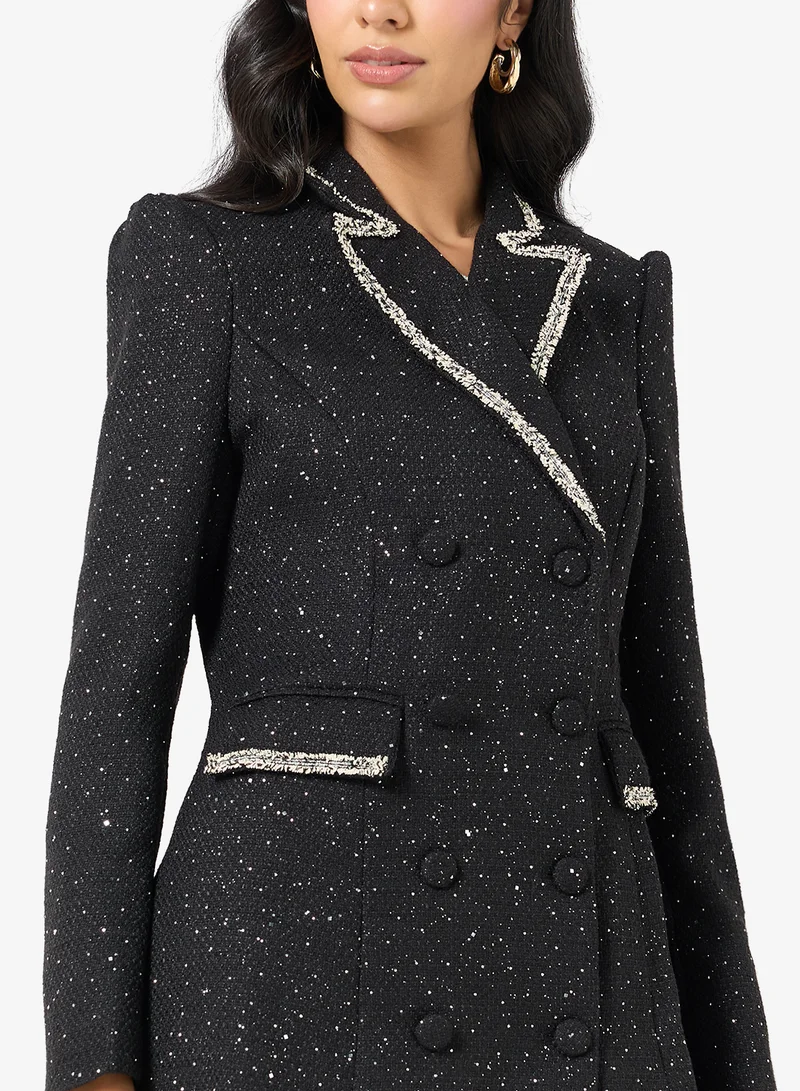 Ella  Longline Tweed Blazer for Women | Best Price UAE