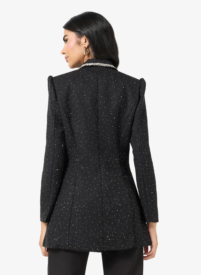 Ella Longline Tweed Blazer