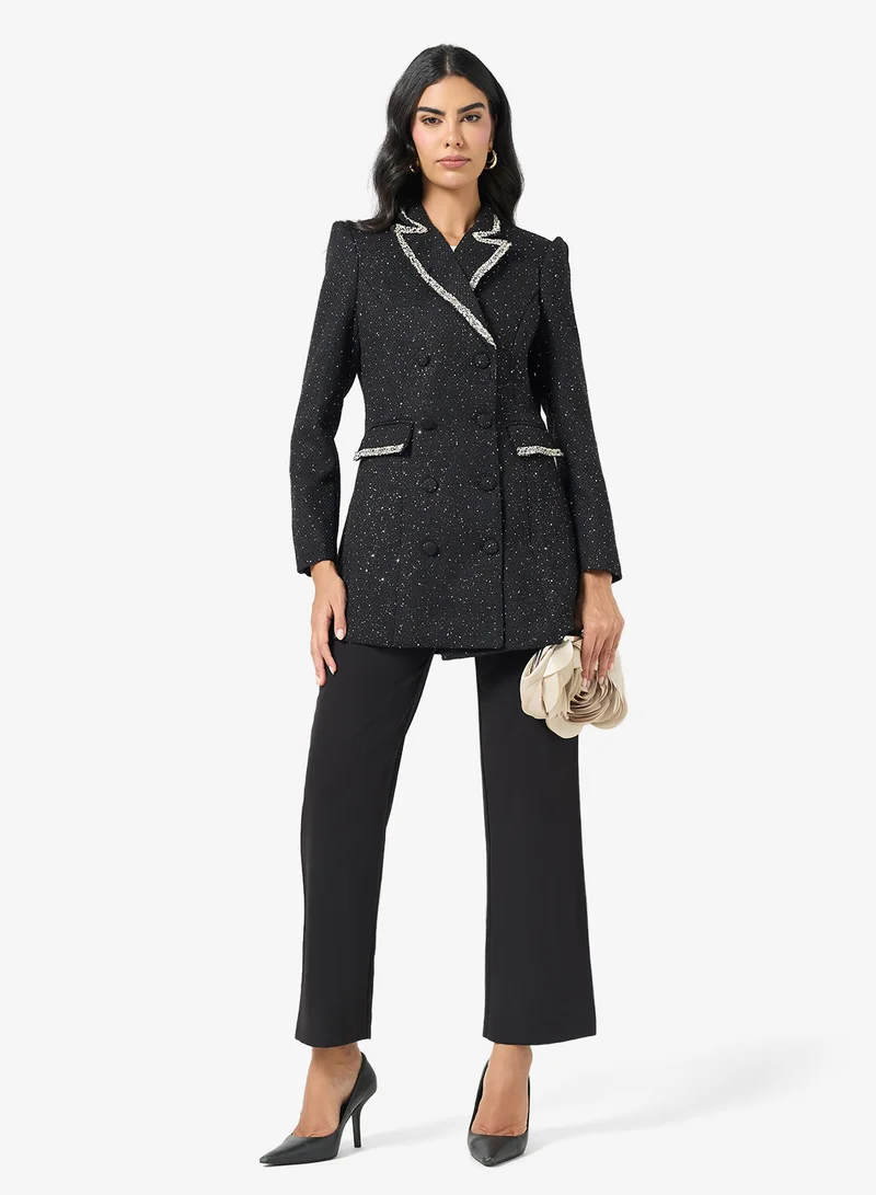 Ella  Longline Tweed Blazer for Women | Best Price UAE