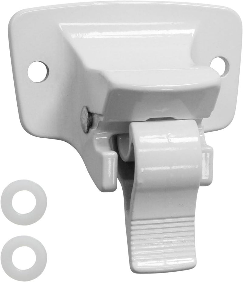 RV Awning Bottom Bracket: Sturdy Metal White Wall Mount - Perfect Compatibility For Dometic & Sunchaser Series For RV Camper Trailer Replacement Parts - Image 1