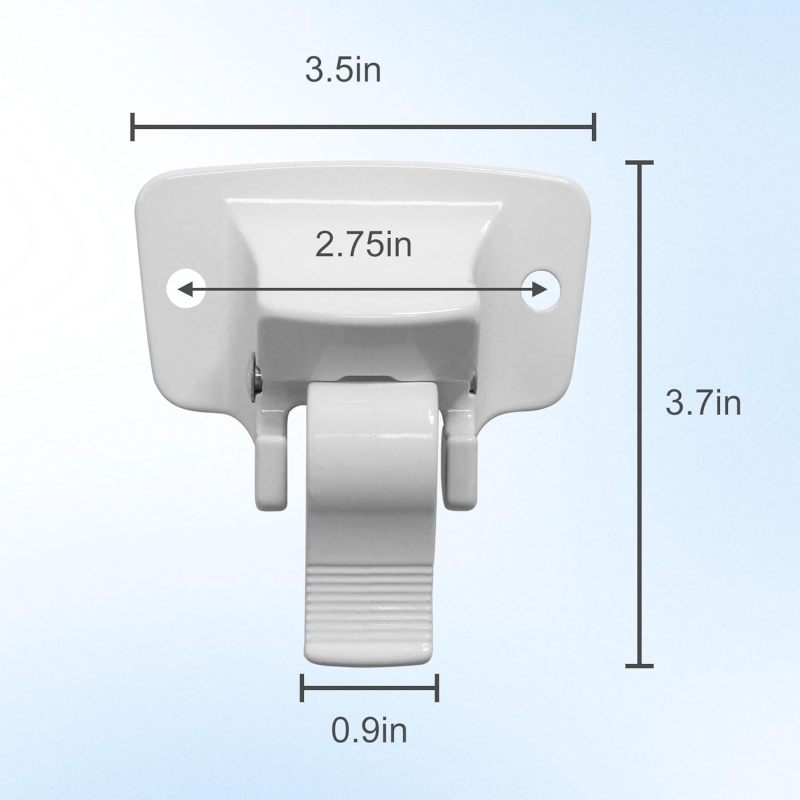 RV Awning Bottom Bracket: Sturdy Metal White Wall Mount - Perfect Compatibility For Dometic & Sunchaser Series For RV Camper Trailer Replacement Parts - Image 2