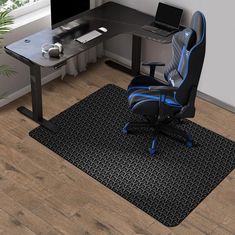 FURKIT Office Chair Mat for Hard Floor FURKIT 36x48 AntiSlip PVC Computer Chair Mat for Gaming Unique YShaped Pattern Floor Protector Rug for Rolling Chairs Large Desk Floor Mat for Home 