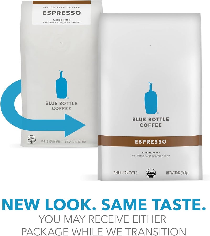 blue bottle coffee قهوة إسبريسو عضوية حبوب كاملة من بلو بوتل، تحميص داكن، 12 أونصة - Image 2