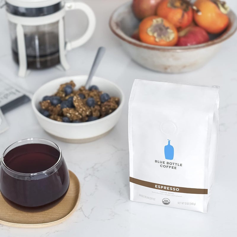 blue bottle coffee قهوة إسبريسو عضوية حبوب كاملة من بلو بوتل، تحميص داكن، 12 أونصة - Image 5