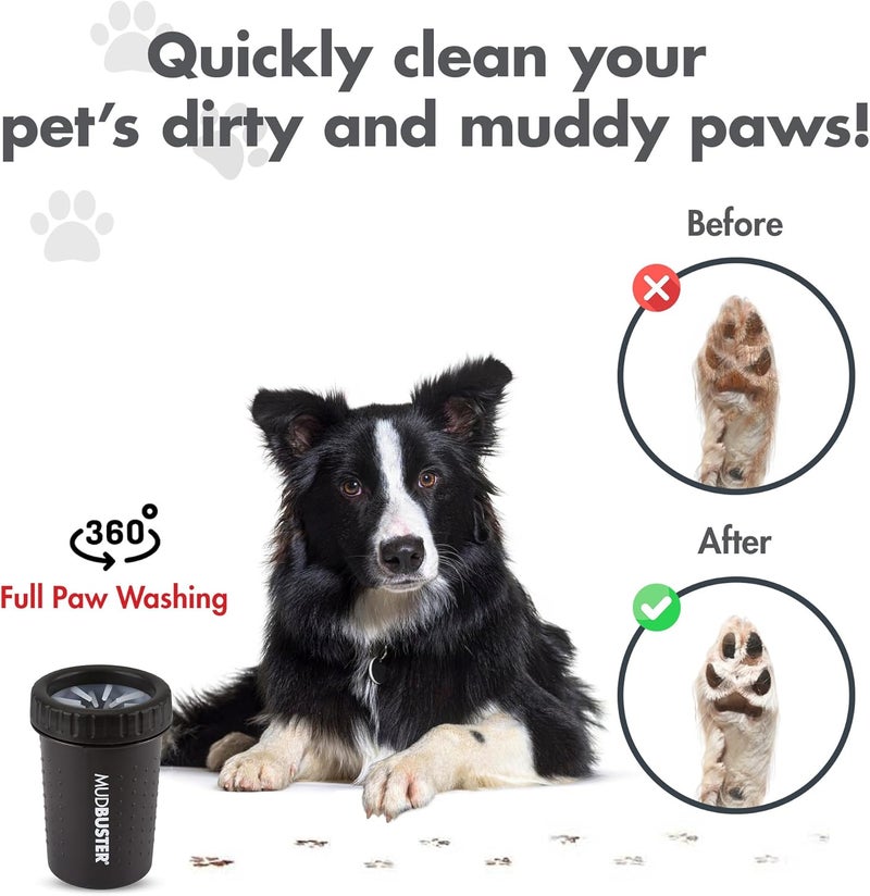 Dexas Medium Dog Paw Cleaner, Matte Black - Premium Quality Pet Supplies and Dog Accessories - Easy to Use and Clean MudBuster for Dogs - Patented Product - BPA Free - Image 4