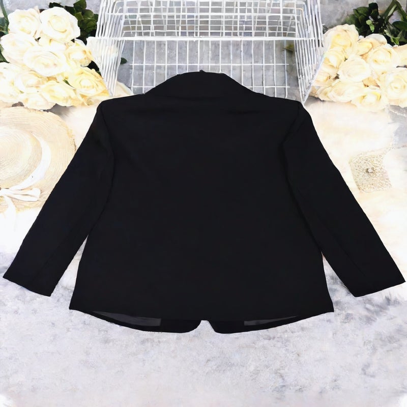 Women's Casual Blazer Open Front Longline Loose Fit Office Work Jacket - Image 4
