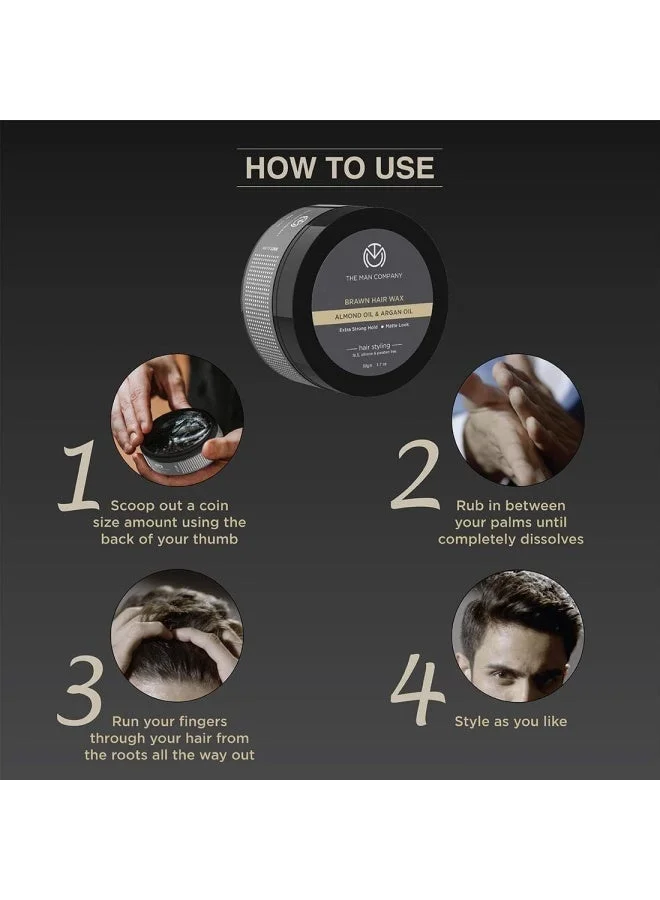 The Man Company  Extra Stronghold Hair Styling Pomade Wax for Men | Best Price UAE