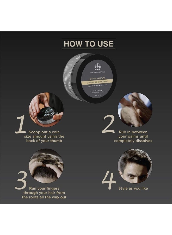 The Man Company Extra Stronghold Hair Styling Pomade Wax - Image 5
