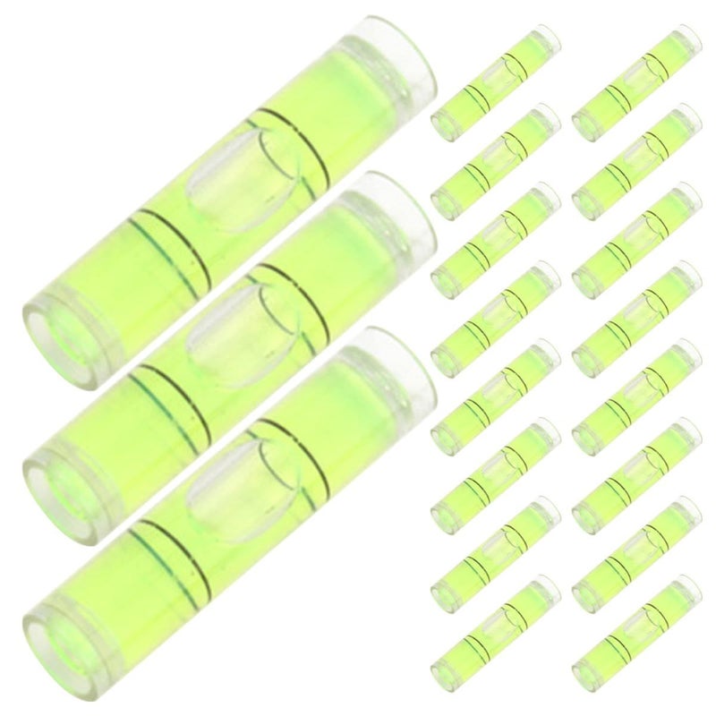 100Pcs Horizontal Bubble Level Vials 9.5x40mm Cylindrical Spirit Level for Picture Frame Precision Measuring - Image 2