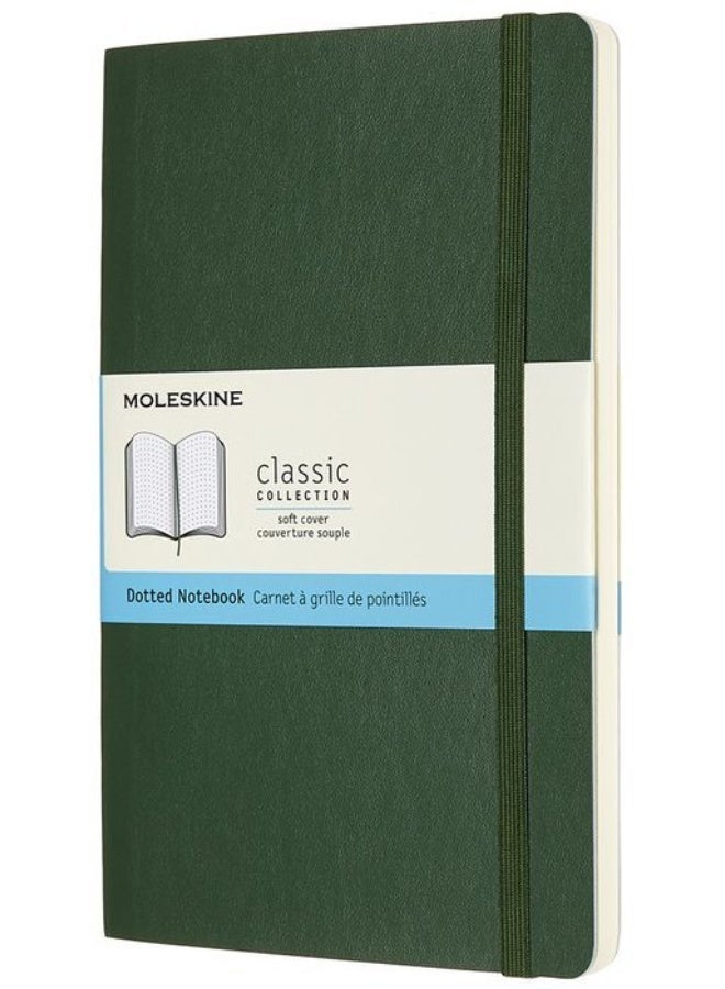 MOLESKINE Large Notebook Dot Grid Pages Myrtle Green Soft Cover 192 Pages - Image 1