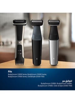 Philips Bodygroom Replacement Foil TT2000/43,Fits Series 3000, 5000 & 7000,Hypoallergenic Foil, Waterproof,Replace Every 12 Months for Best Results Black/Silver  - Image 5