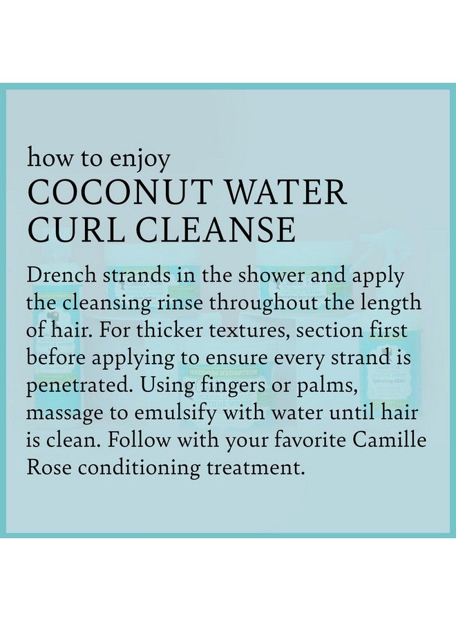 Camille Rose Coconut Water Curl Cleanse Sulfate Free Hydrating Shampoo With Coconut Castor And Rosemary Oils For Soft Bouncy Curls 12 Oz - Image 4