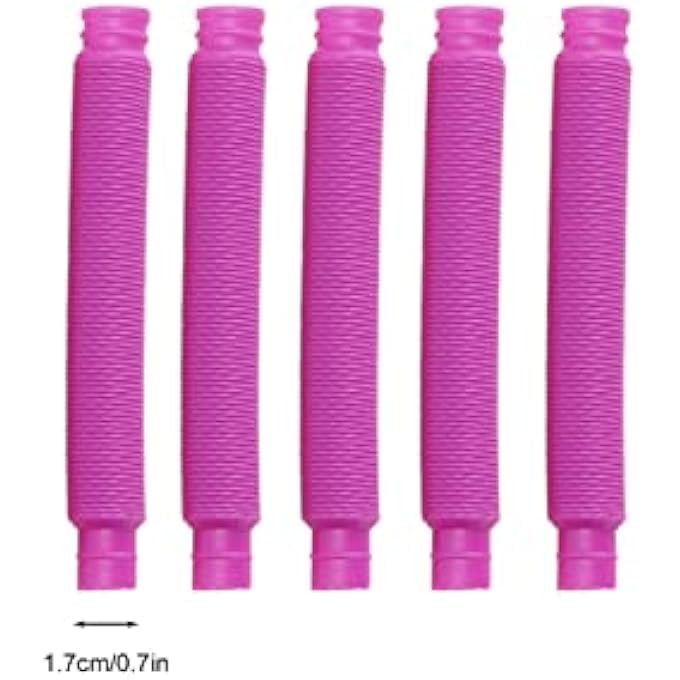 NOENNULL 30 Pop Tubes Fidget Tubes for Kids and Adults, Sensory Toys Set Relieve Stress and Anxiety Learning Educational Toys for Kids - Image 2