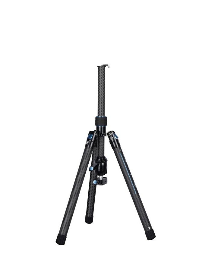 sirui SIRUI Carbon Fiber Tripod with B-00K Panoramic Ball Head, 59.8” Compact Lightweight Travel Tripod AT-125, Quick Release Reverse Folding Legs, Reversible Center Column, Max Load 22lbs - Traveler X-I - Image 3