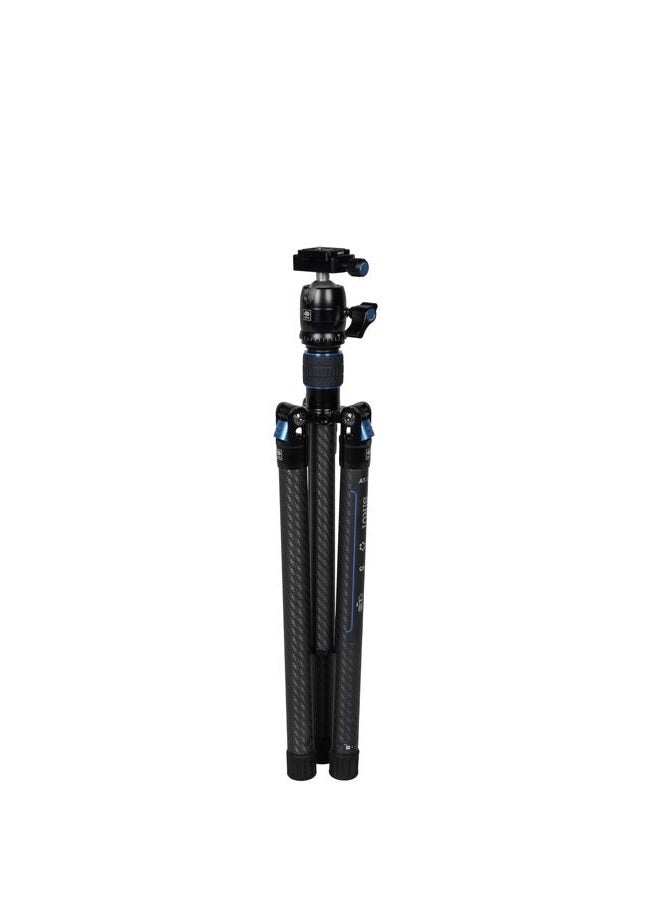 sirui SIRUI Carbon Fiber Tripod with B-00K Panoramic Ball Head, 59.8” Compact Lightweight Travel Tripod AT-125, Quick Release Reverse Folding Legs, Reversible Center Column, Max Load 22lbs - Traveler X-I - Image 4