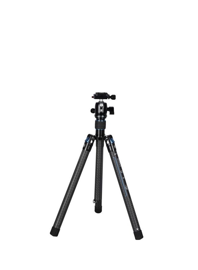 sirui SIRUI Carbon Fiber Tripod with B-00K Panoramic Ball Head, 59.8” Compact Lightweight Travel Tripod AT-125, Quick Release Reverse Folding Legs, Reversible Center Column, Max Load 22lbs - Traveler X-I - Image 1