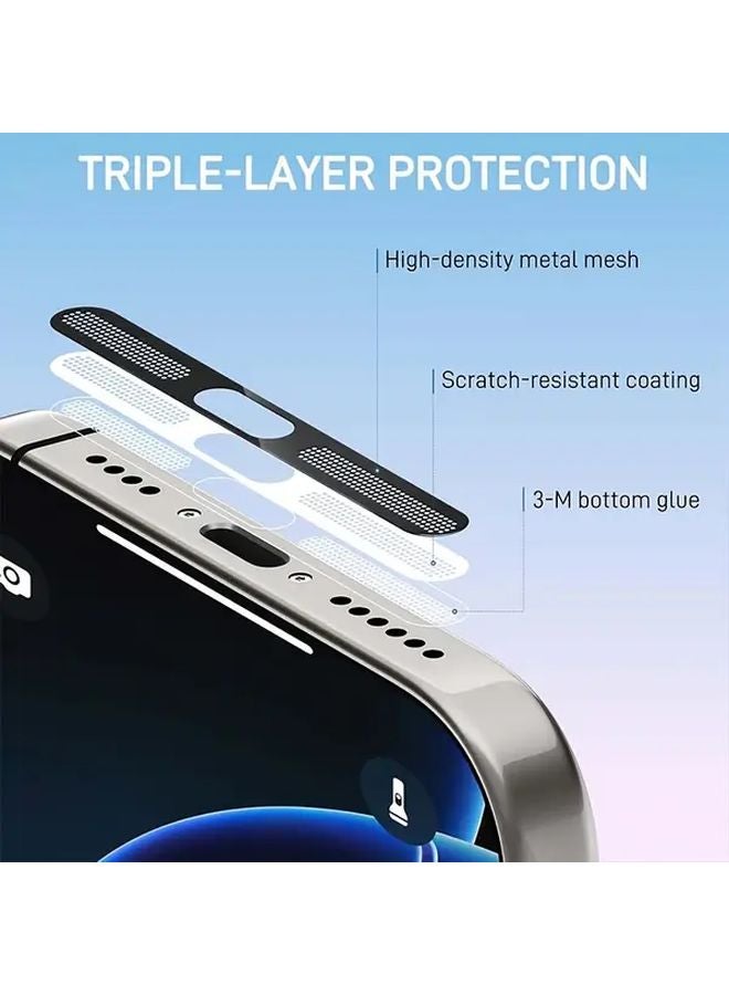 مجموعة سدادات الغبار الخضراء لفتحة السماعة وجهاز الاستقبال وفتحة الشحن وطبقة الحماية للآيفون، 2 قطعة - Image 2