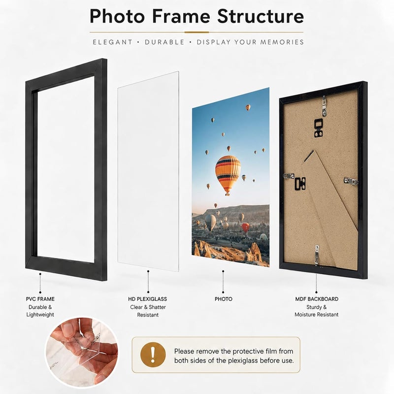 JCJMY 22x30 إطار صور بمقاس 22x24 مع ورقة زخرفية، لعرض الصور بمقاس 18x24 مع أو بدون ورقة زخرفية، إطار كبير للتعليق على الحائط بمقاس 22x24. - Image 5