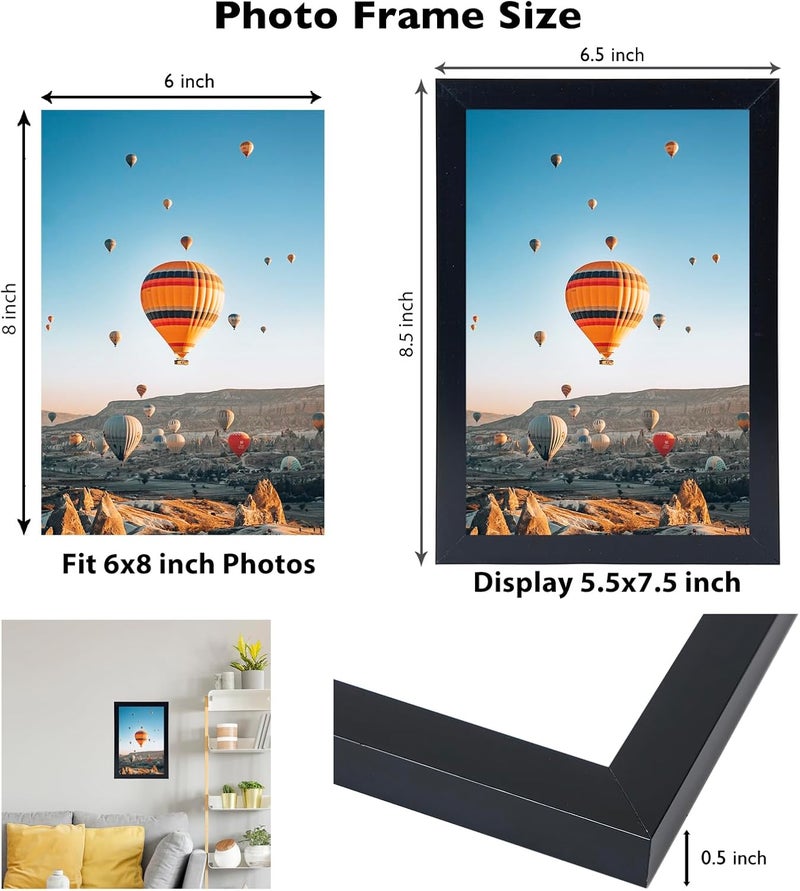 JCJMY 22x30 إطار صور بمقاس 22x24 مع ورقة زخرفية، لعرض الصور بمقاس 18x24 مع أو بدون ورقة زخرفية، إطار كبير للتعليق على الحائط بمقاس 22x24. - Image 2