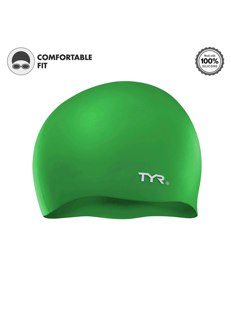 TYR Wrinkle Free Silicone Junior Swim Cap (One Size) - Image 3